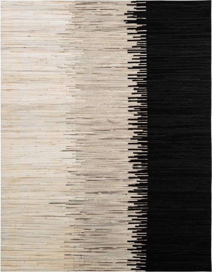 Detail image of 5' 6 x 8' Cowhide - Patchwork Rug
