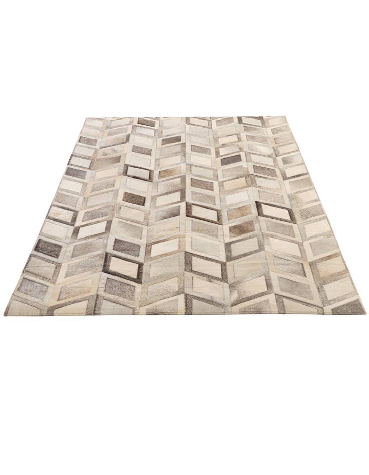 Detail image of 5' 3 x 7' 8 Cowhide - Patchwork Rug