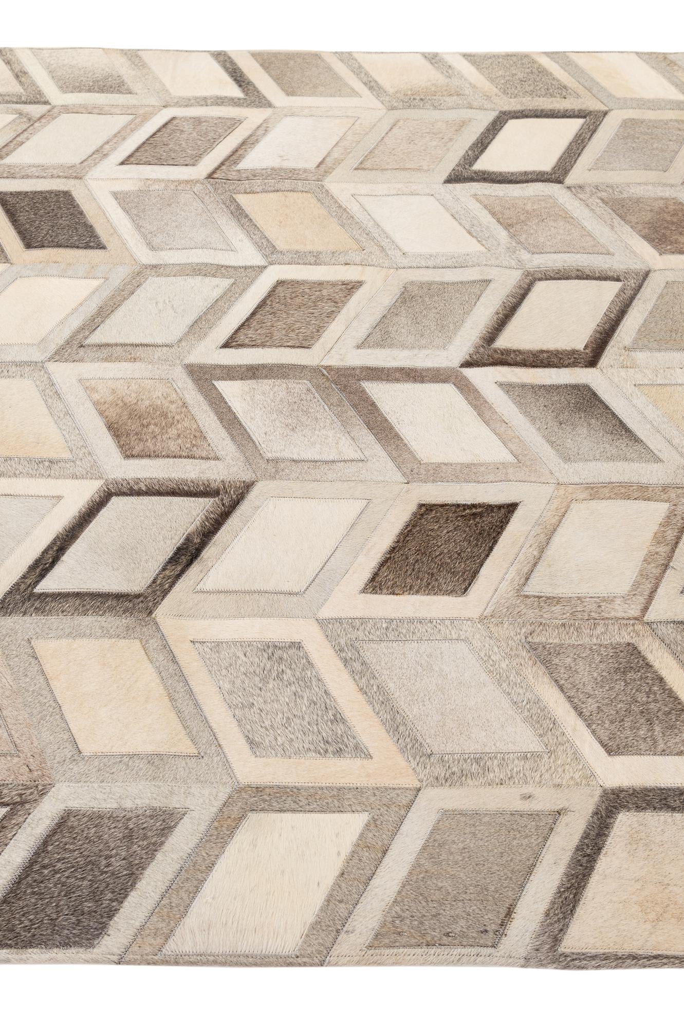 5' 3 x 7' 8 Cowhide - Patchwork Rug