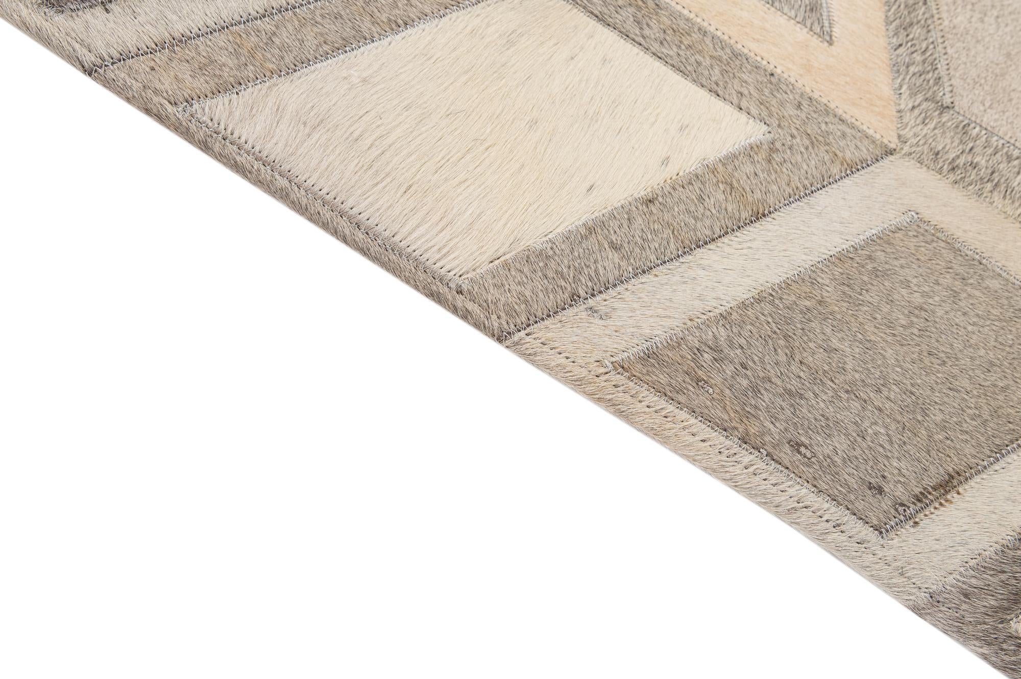 5' 3 x 7' 8 Cowhide - Patchwork Rug