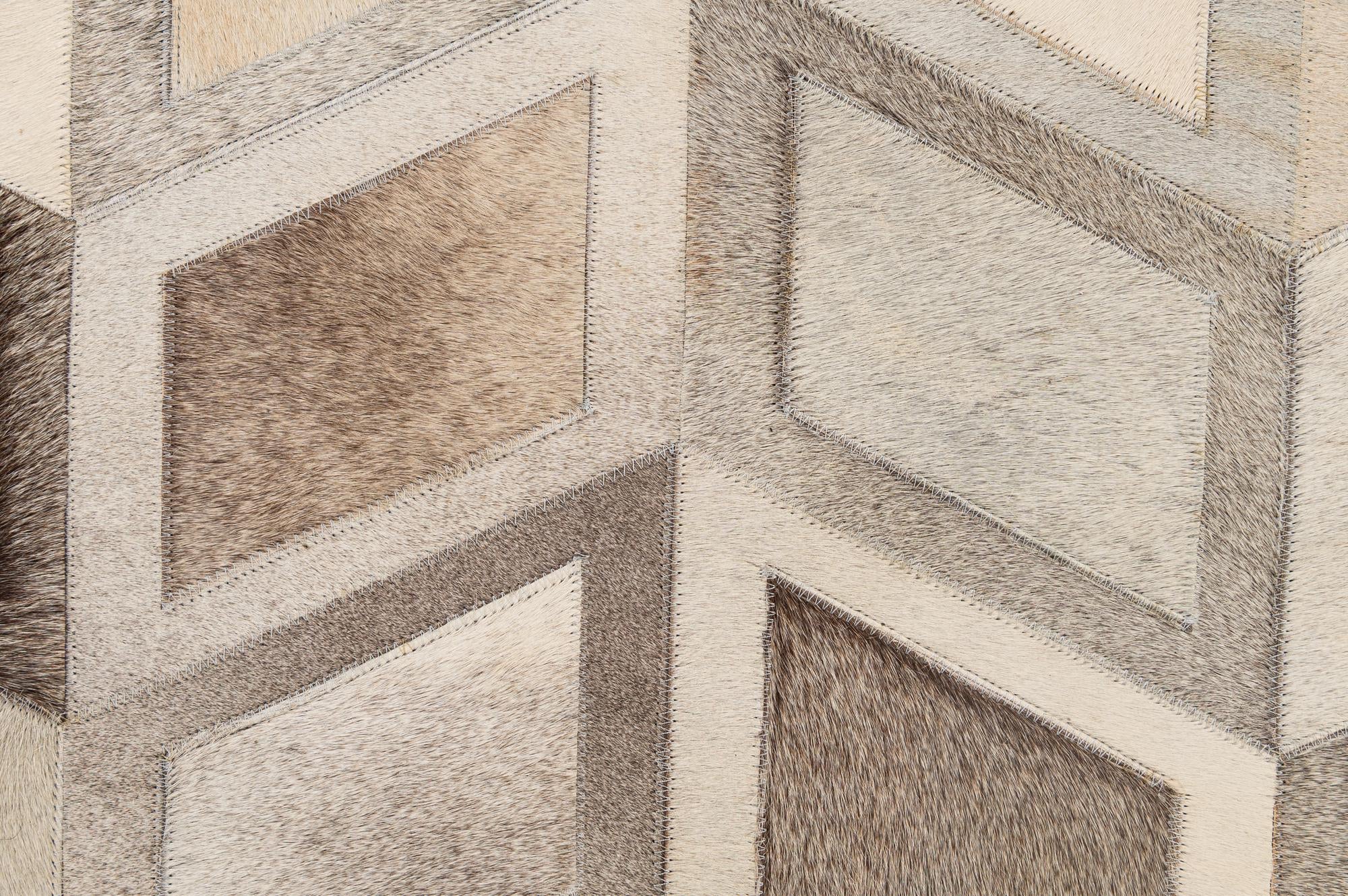 5' 3 x 7' 8 Cowhide - Patchwork Rug