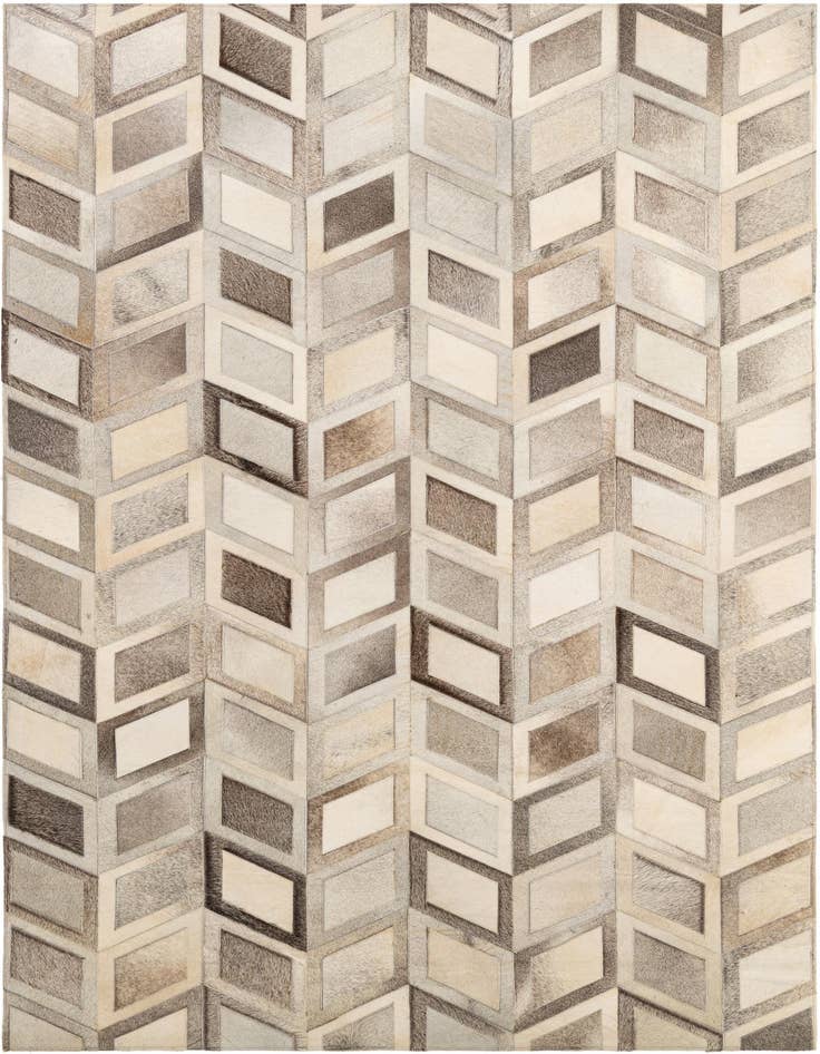 Detail image of 5' 3 x 7' 8 Cowhide - Patchwork Rug