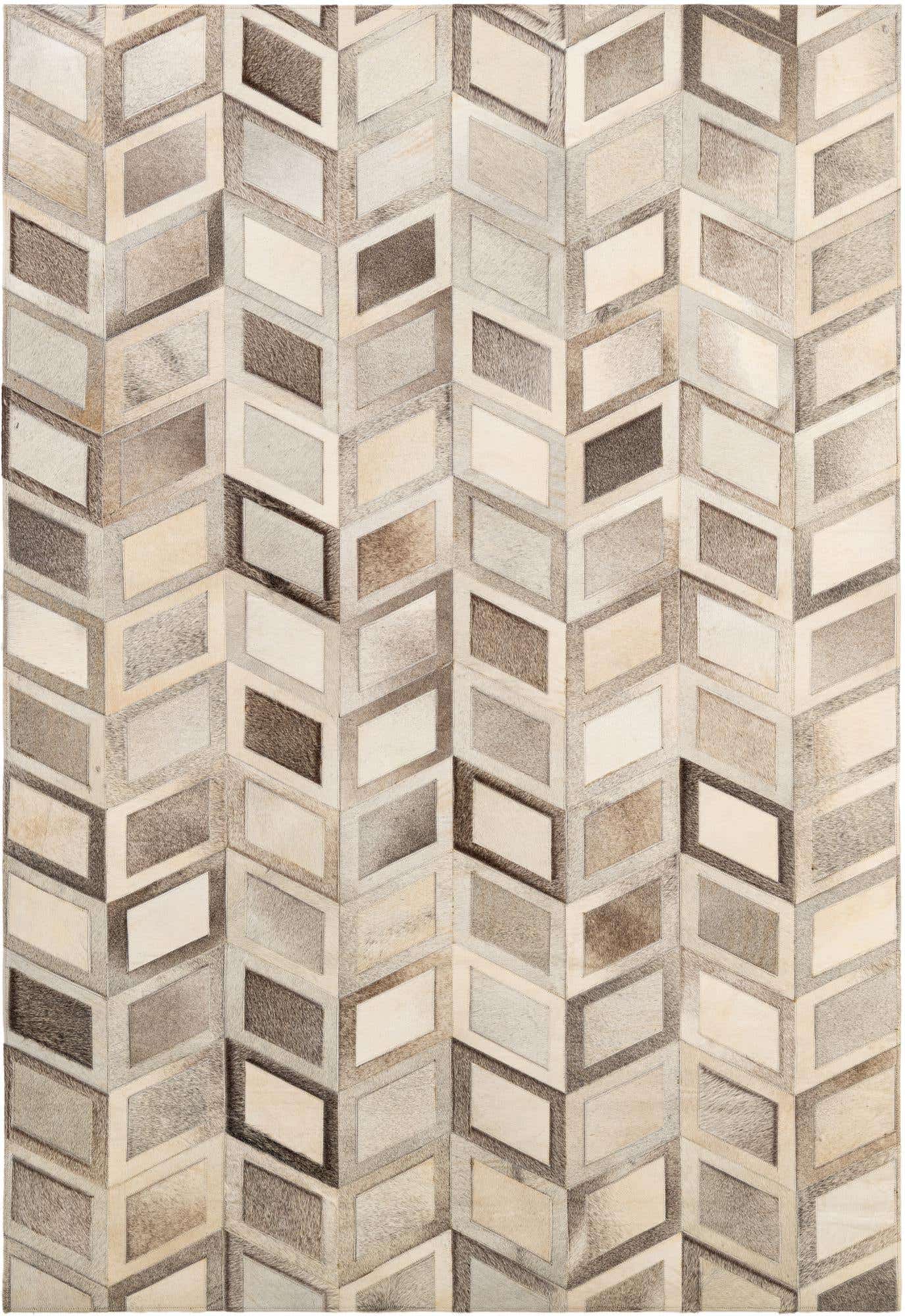 5' 3 x 7' 8 Cowhide - Patchwork Rug