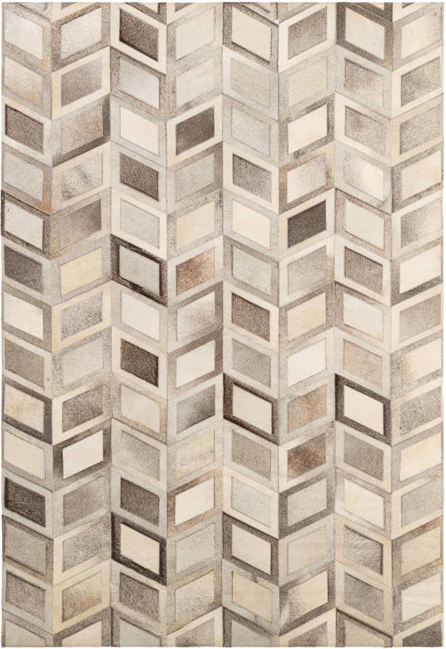 Detail image of 5' 3 x 7' 8 Cowhide - Patchwork Rug