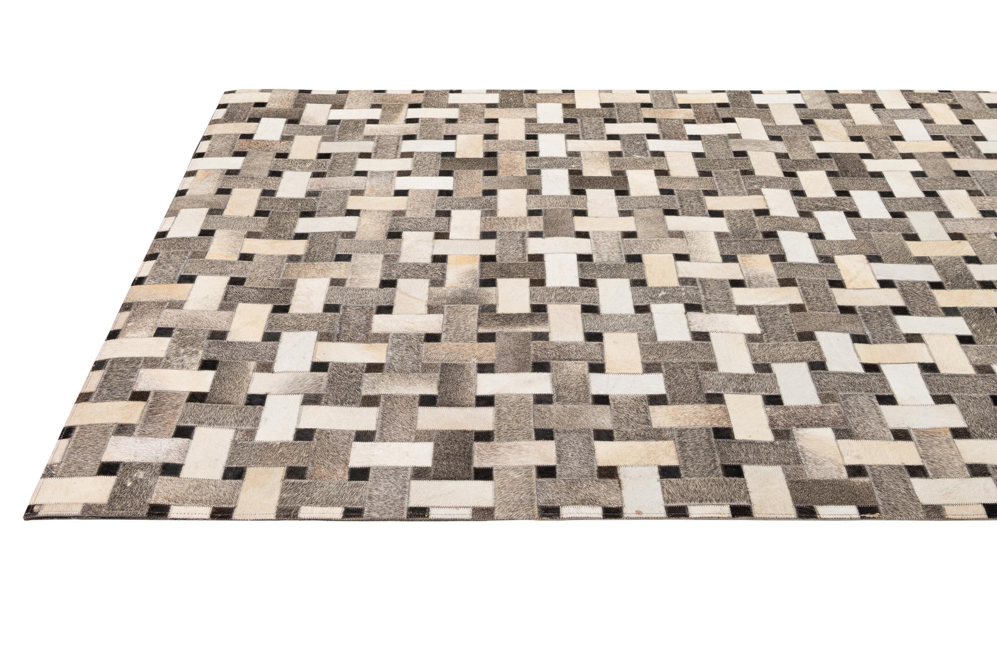 5' 2 x 8' Cowhide - Patchwork Rug