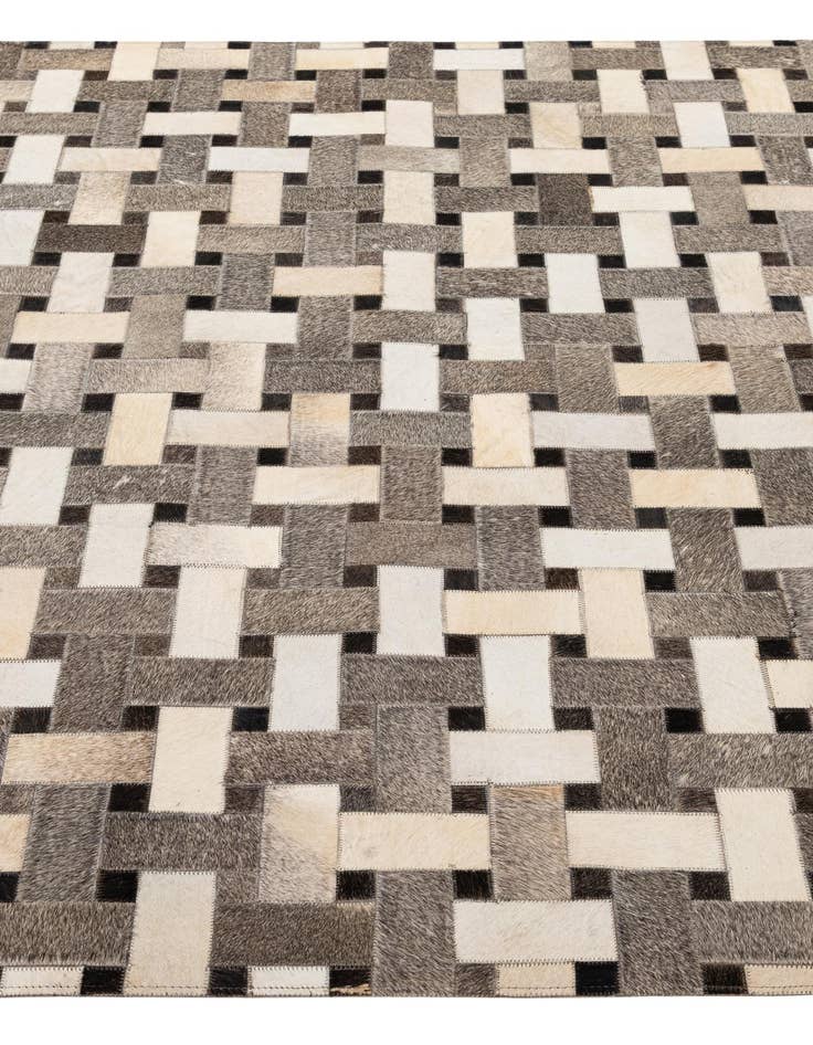 Detail image of 5' 2 x 8' Cowhide - Patchwork Rug