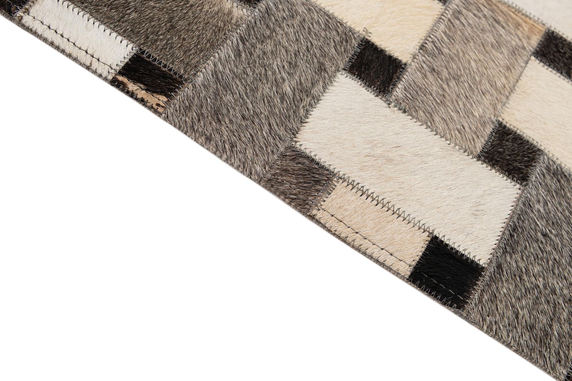 5' 2 x 8' Cowhide - Patchwork Rug