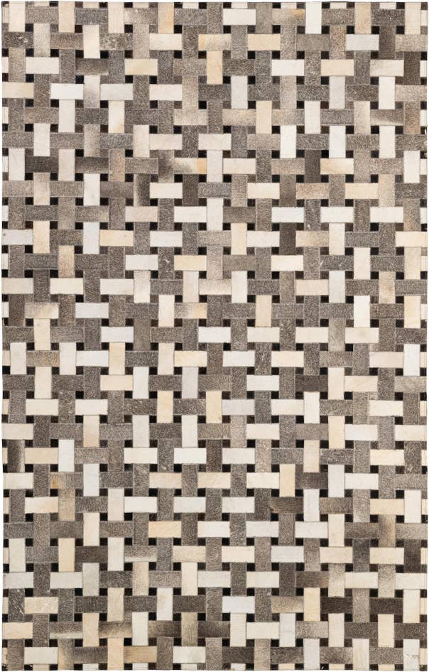 Detail image of 5' 2 x 8' Cowhide - Patchwork Rug