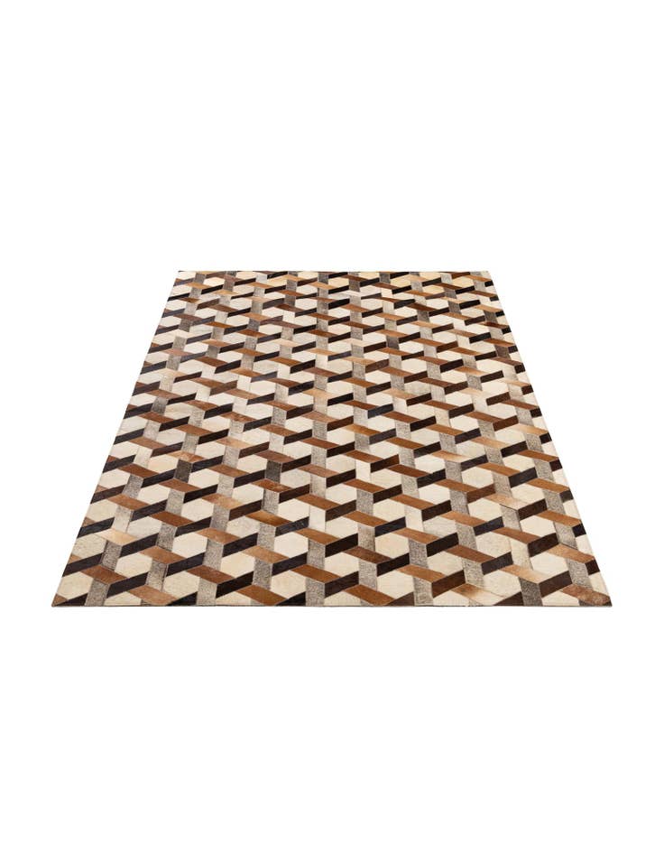 Detail image of 5' 2 x 7' 10 Cowhide - Patchwork Rug