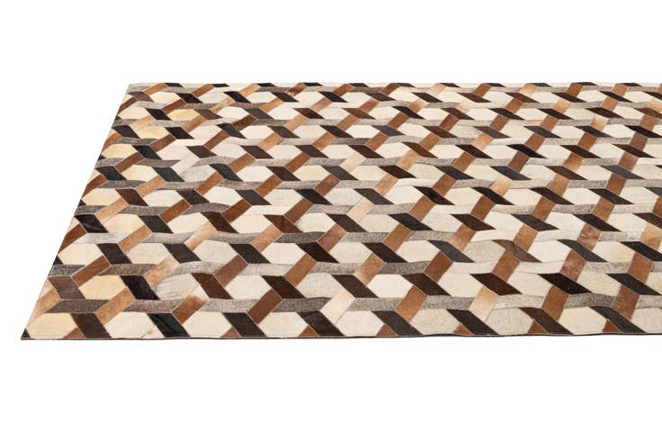 Detail image of 5' 2 x 7' 10 Cowhide - Patchwork Rug