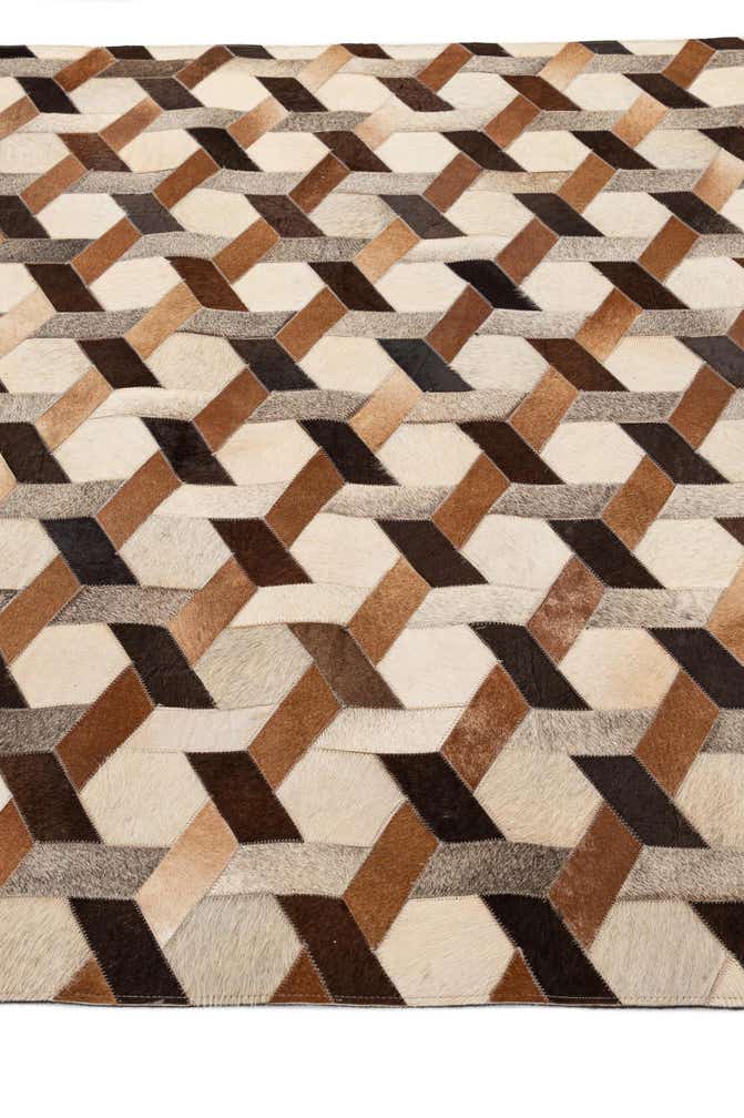 5' 2 x 7' 10 Cowhide - Patchwork Rug