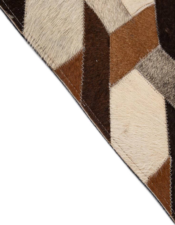 Detail image of 5' 2 x 7' 10 Cowhide - Patchwork Rug