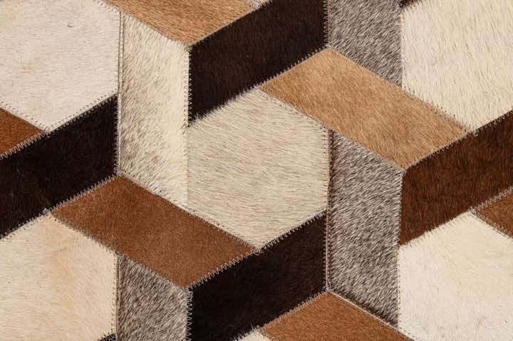 5' 2 x 7' 10 Cowhide - Patchwork Rug