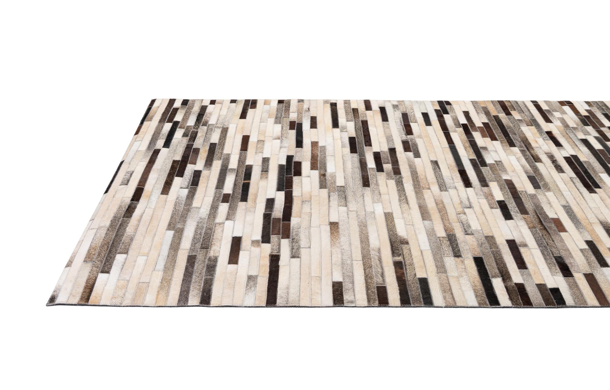 5' 3 x 8' Cowhide - Patchwork Rug