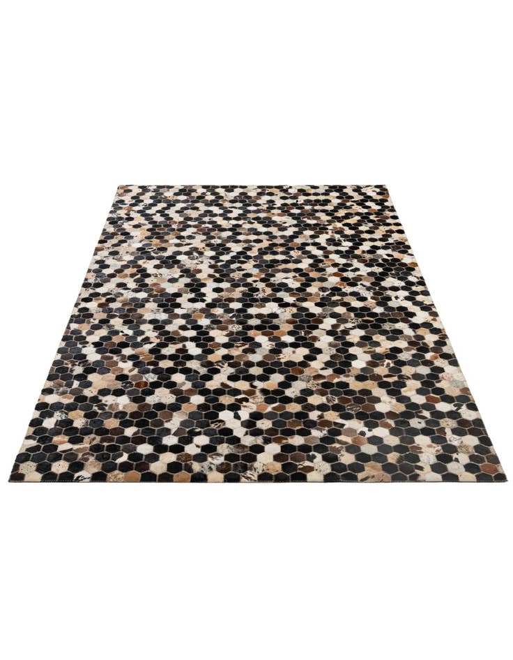 Detail image of 5' 1 x 7' 11 Cowhide - Patchwork Rug