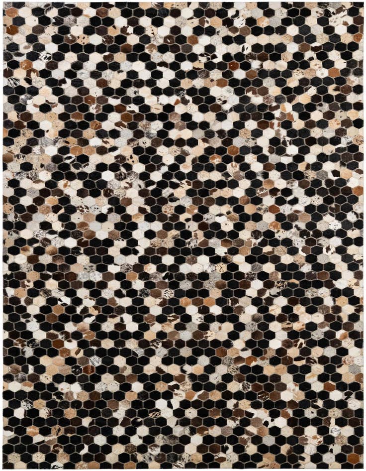 Detail image of 5' 1 x 7' 11 Cowhide - Patchwork Rug