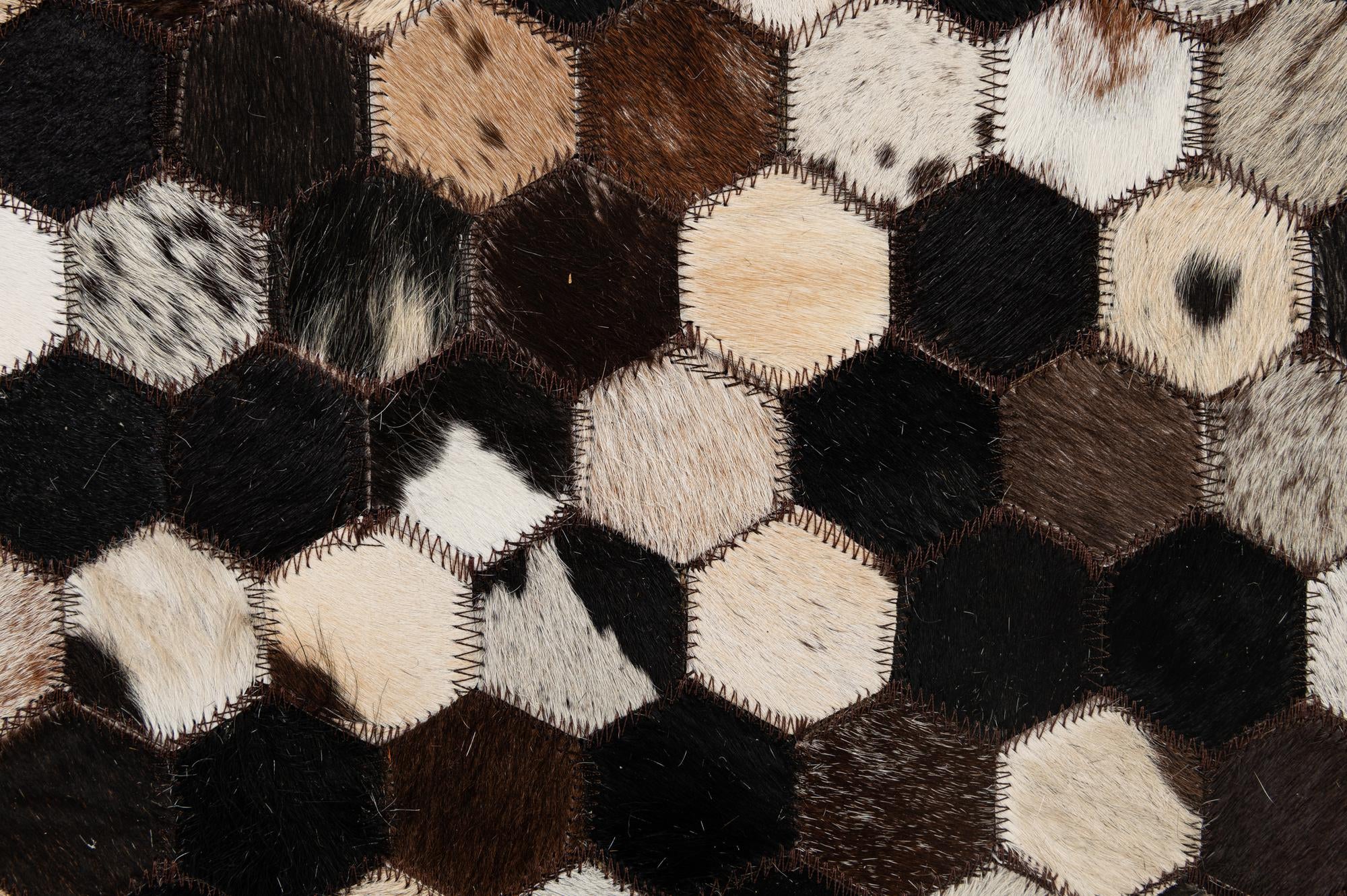 5' x 8' 1 Cowhide - Patchwork Rug