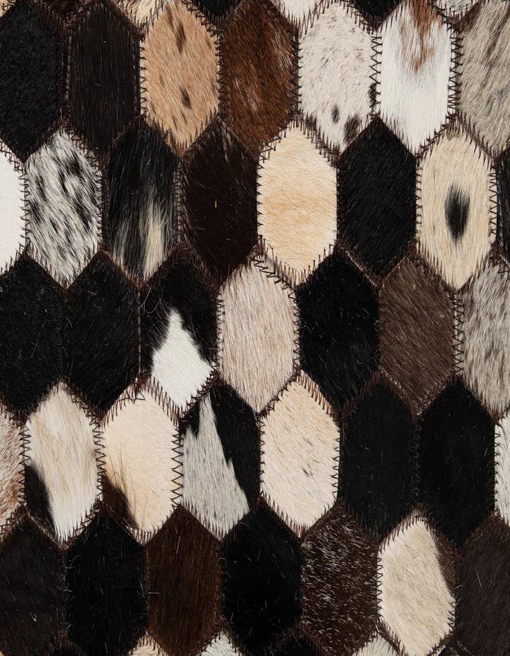 Detail image of 5' x 8' 1 Cowhide - Patchwork Rug