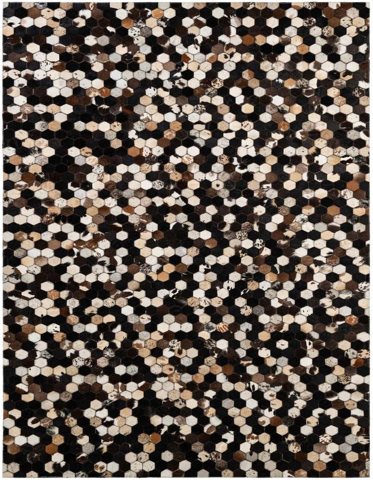Detail image of 5' x 8' 1 Cowhide - Patchwork Rug