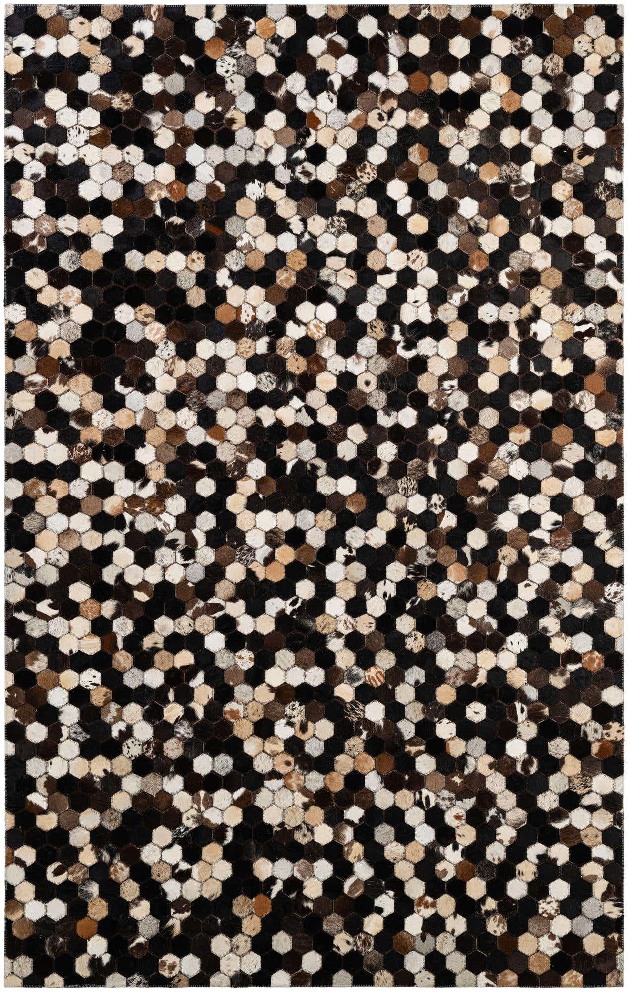 5' x 8' 1 Cowhide - Patchwork Rug