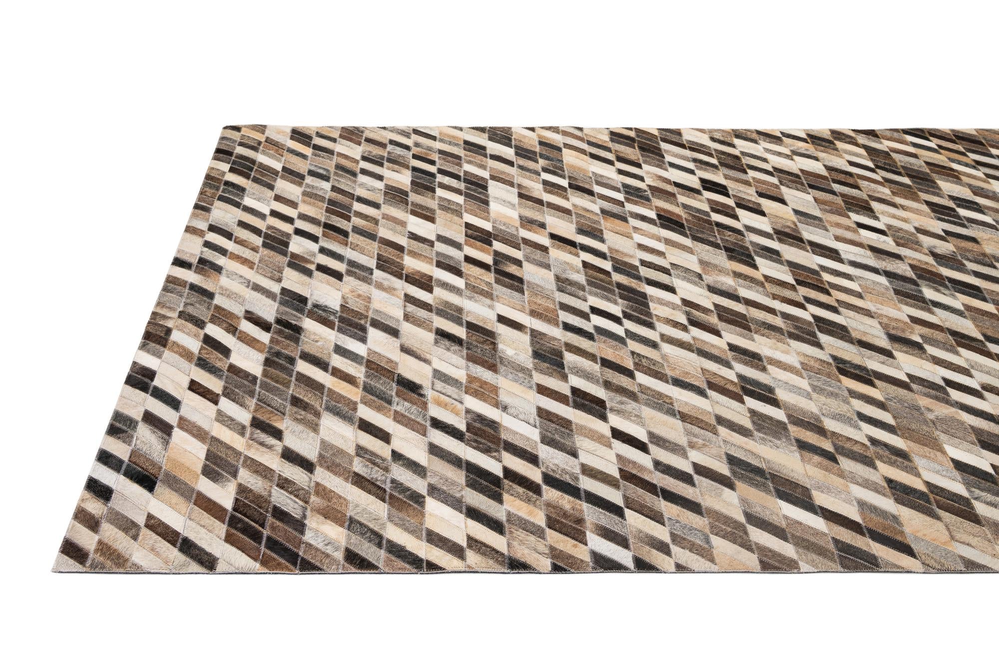5' 1 x 7' 11 Cowhide - Patchwork Rug