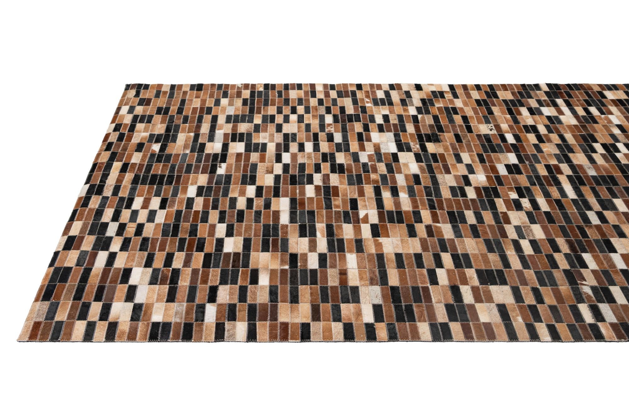 5' 3 x 7' 11 Cowhide - Patchwork Rug