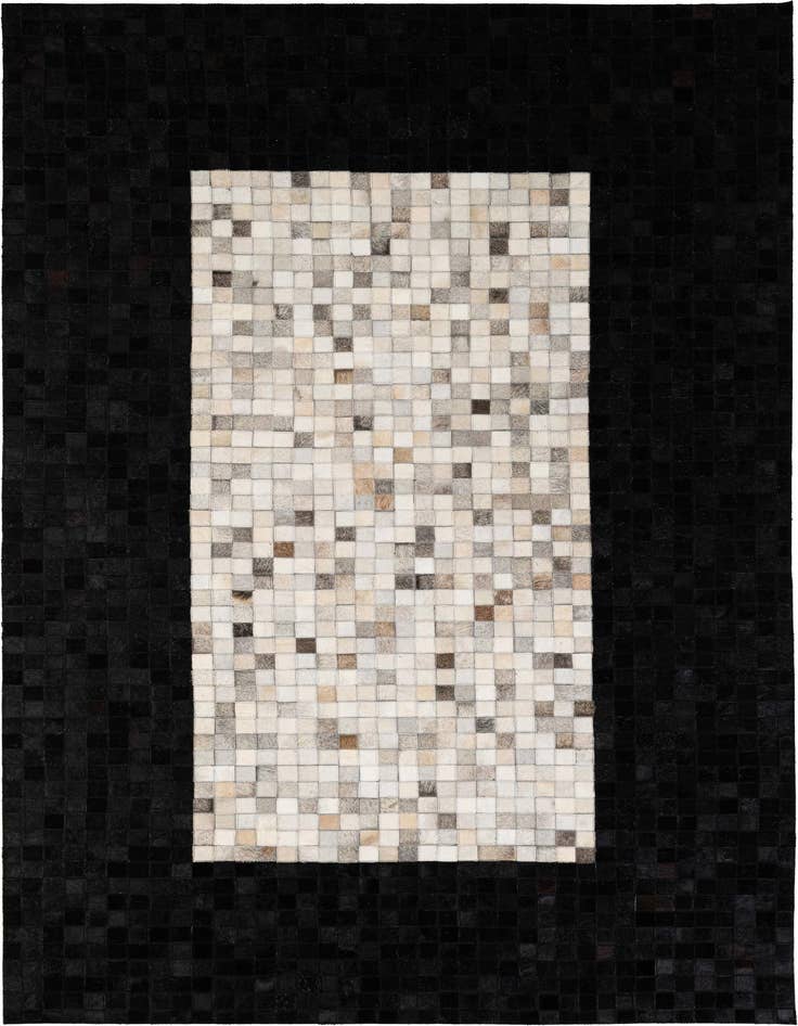 Detail image of 4' 11 x 7' 11 Cowhide - Patchwork Rug