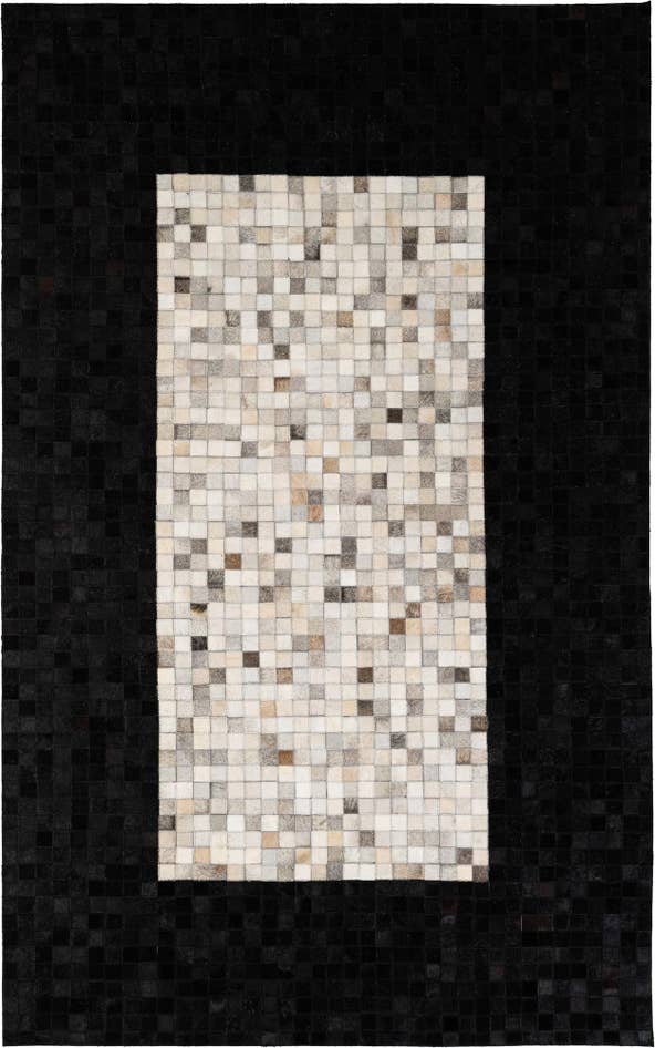 Detail image of 4' 11 x 7' 11 Cowhide - Patchwork Rug