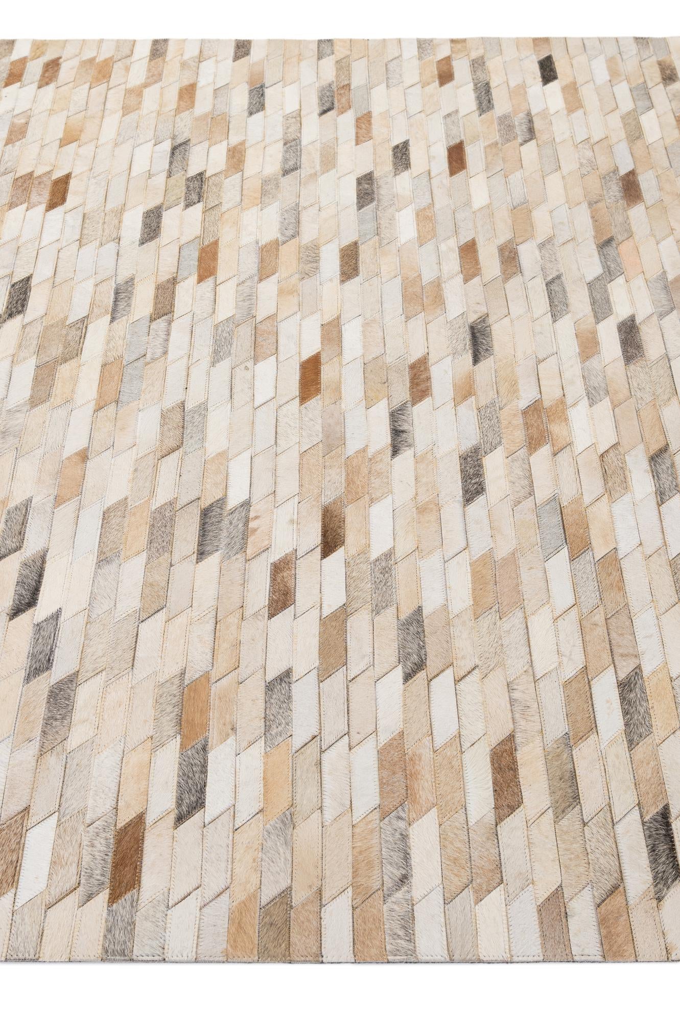 5' 1 x 8' 2 Cowhide - Patchwork Rug