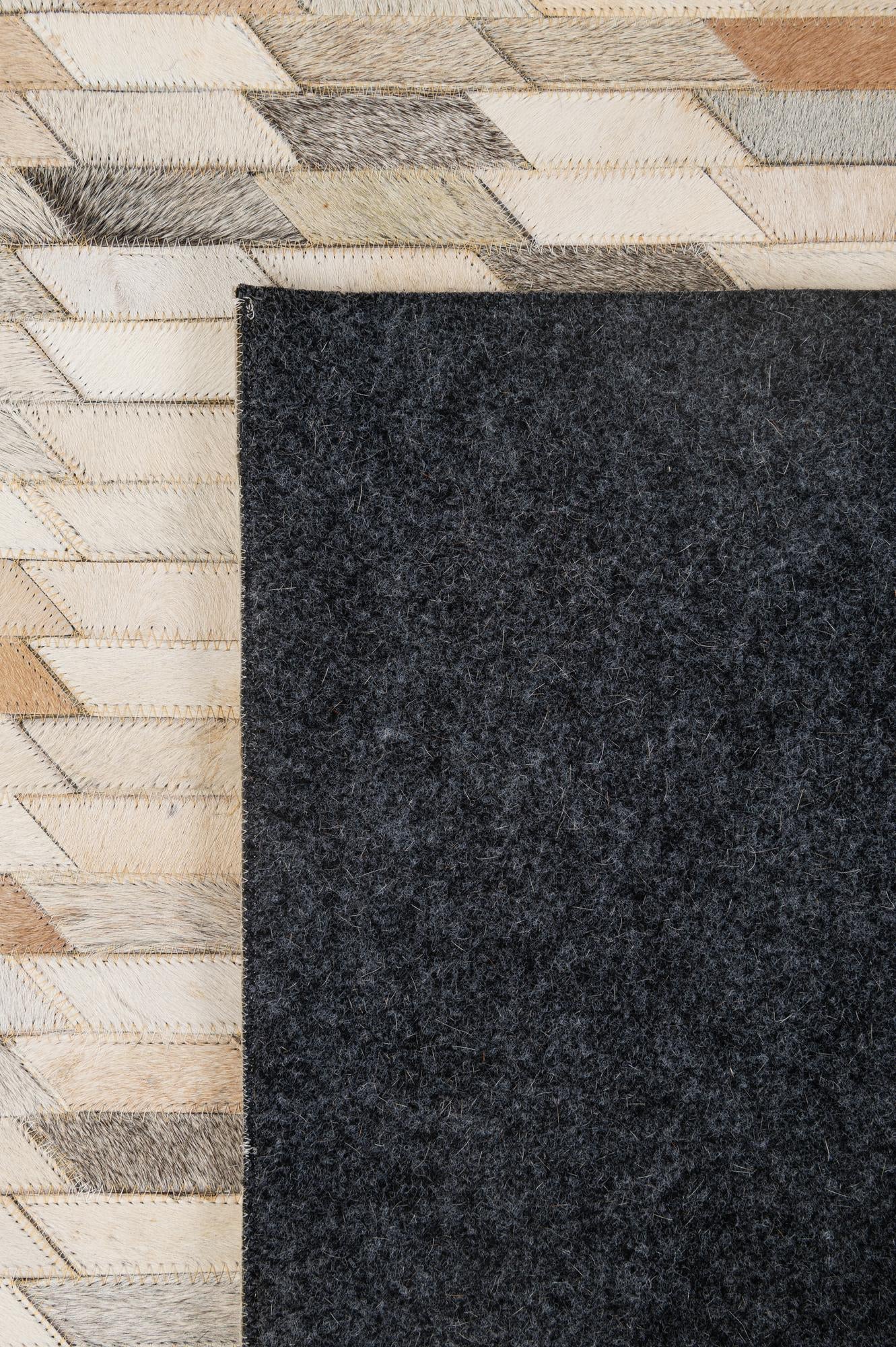 5' 1 x 8' 2 Cowhide - Patchwork Rug
