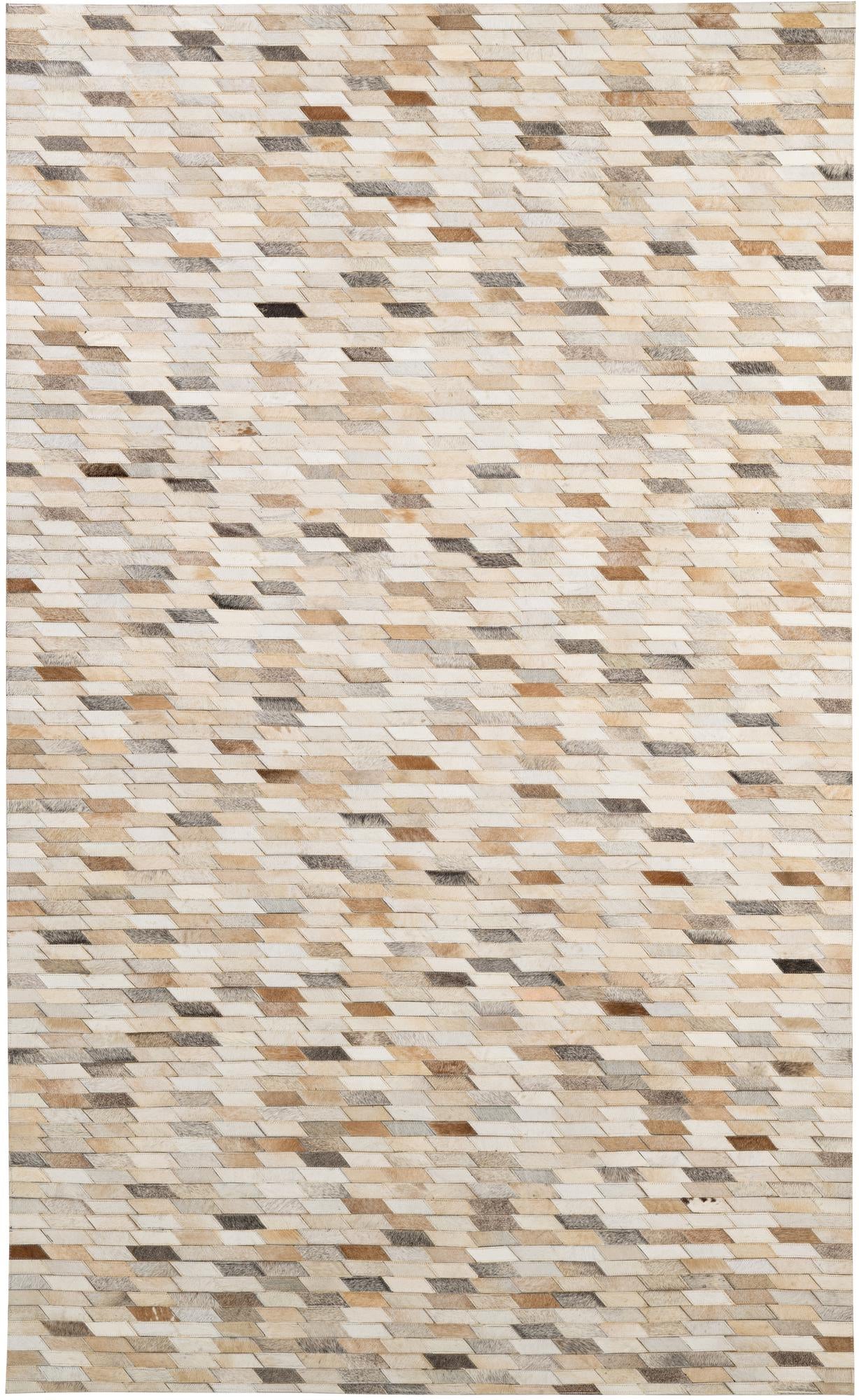 5' 1 x 8' 2 Cowhide - Patchwork Rug