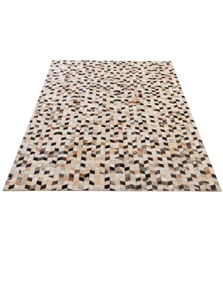 Detail image of 5' 1 x 8' Cowhide - Patchwork Rug