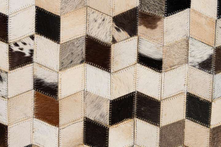 5' 1 x 8' Cowhide - Patchwork Rug