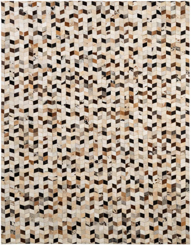 Detail image of 5' 1 x 8' Cowhide - Patchwork Rug