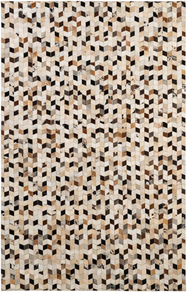 Detail image of 5' 1 x 8' Cowhide - Patchwork Rug