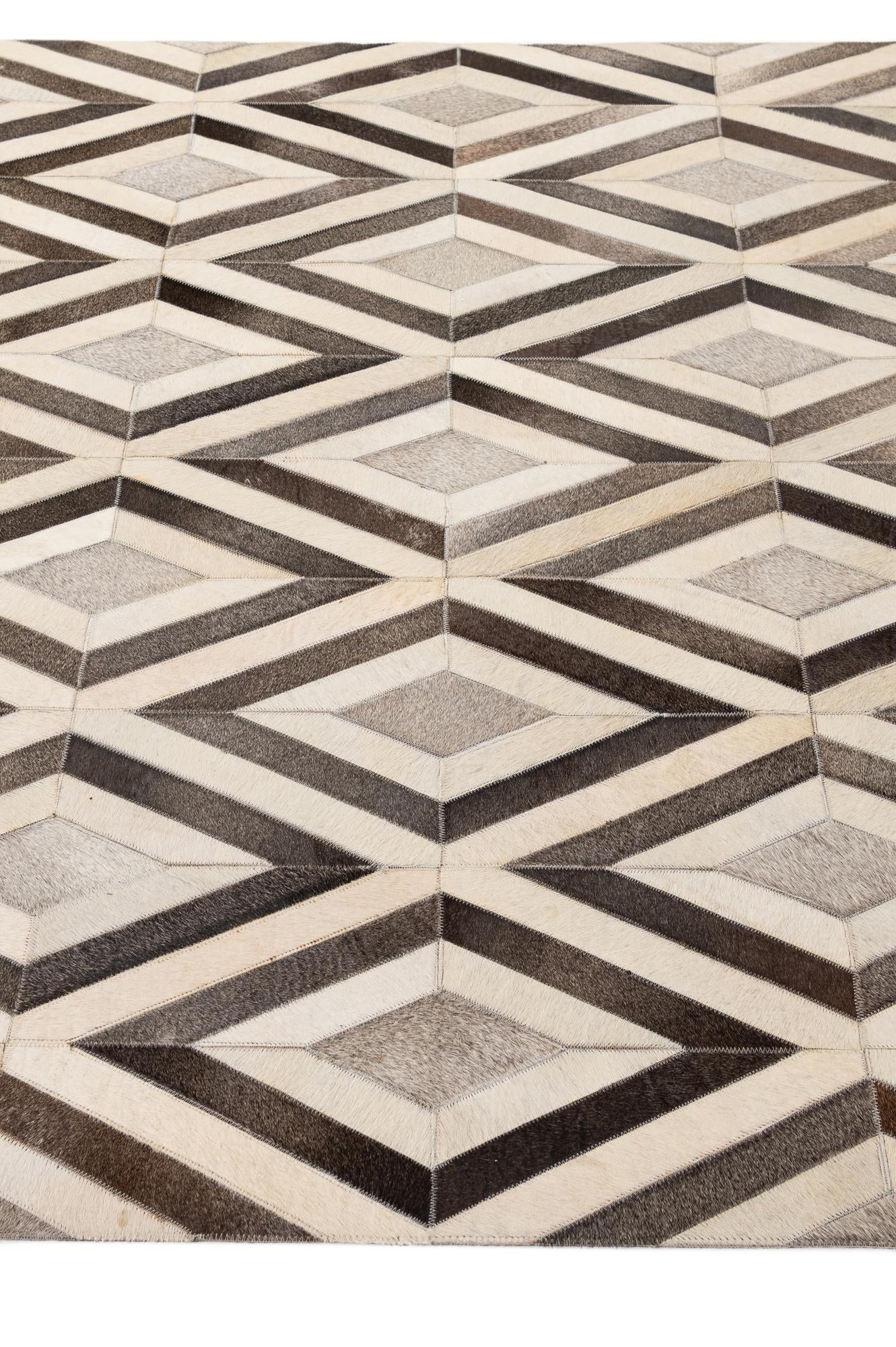 5' 1 x 7' 10 Cowhide - Patchwork Rug