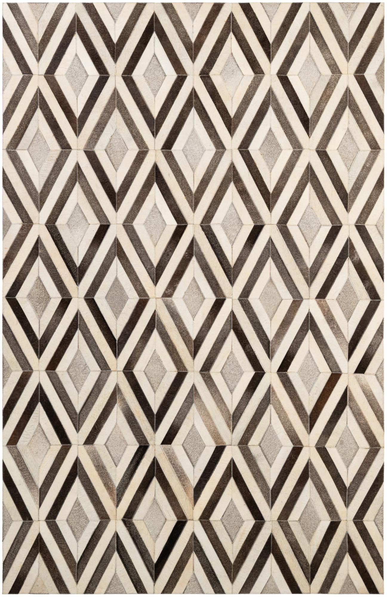 5' 1 x 7' 10 Cowhide - Patchwork Rug