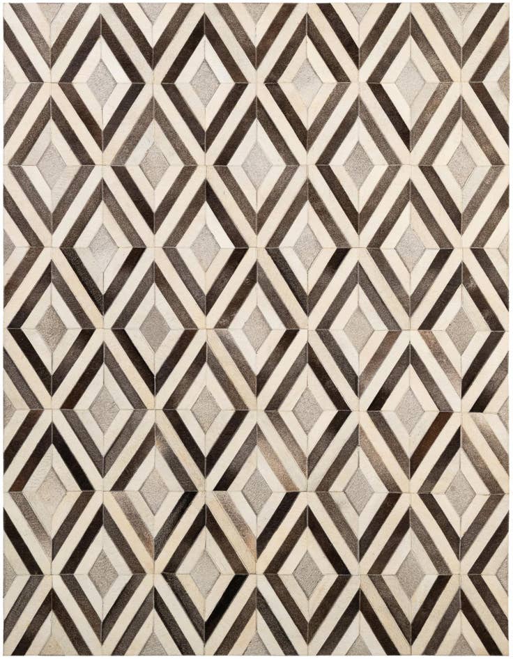 Detail image of 5' 1 x 7' 10 Cowhide - Patchwork Rug