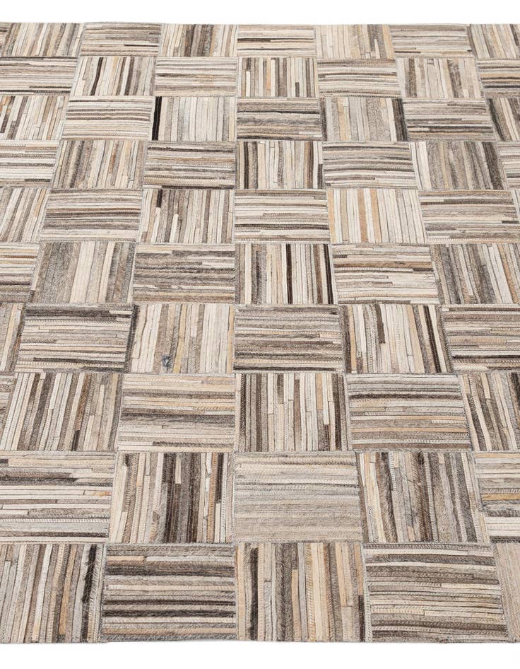 Detail image of 4' 11 x 7' 10 Cowhide - Patchwork Rug