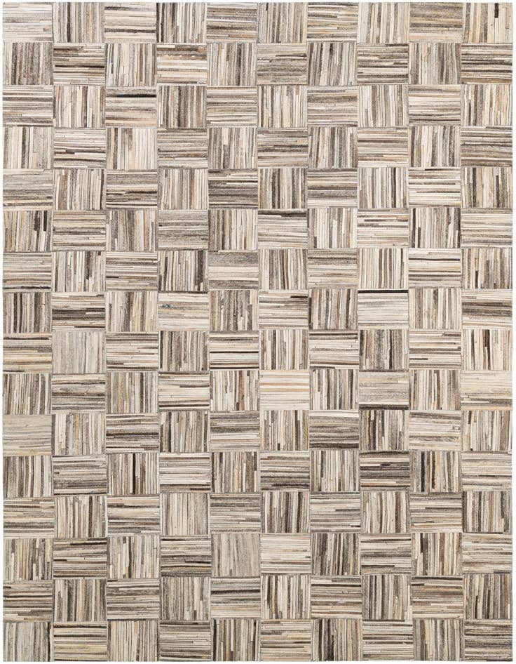 Detail image of 4' 11 x 7' 10 Cowhide - Patchwork Rug