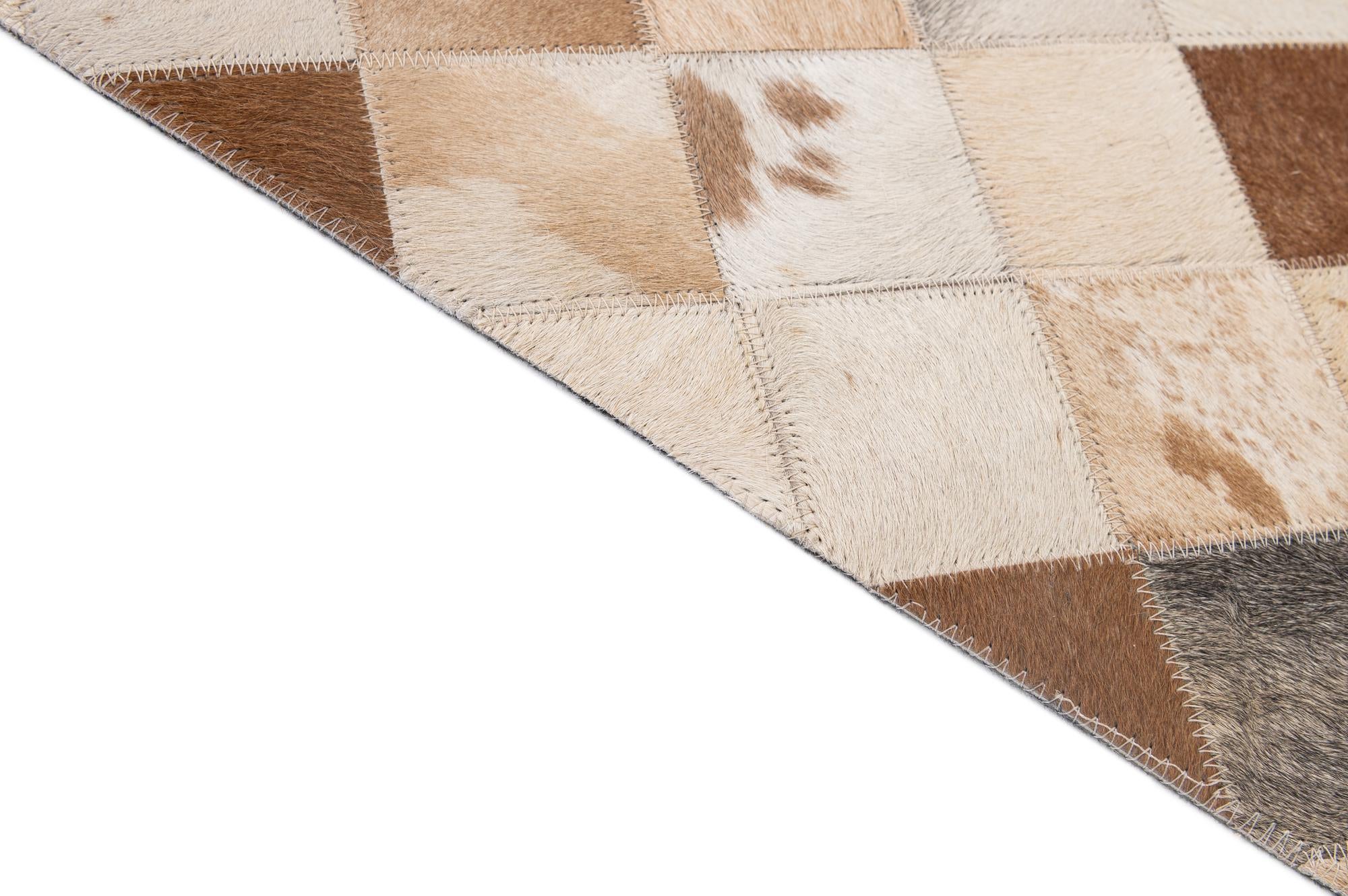5' 1 x 8' Cowhide - Patchwork Rug