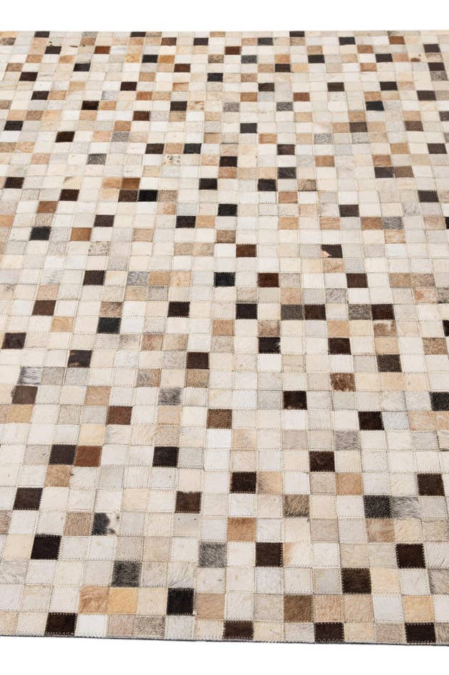 Detail image of 5' x 8' Cowhide - Patchwork Rug