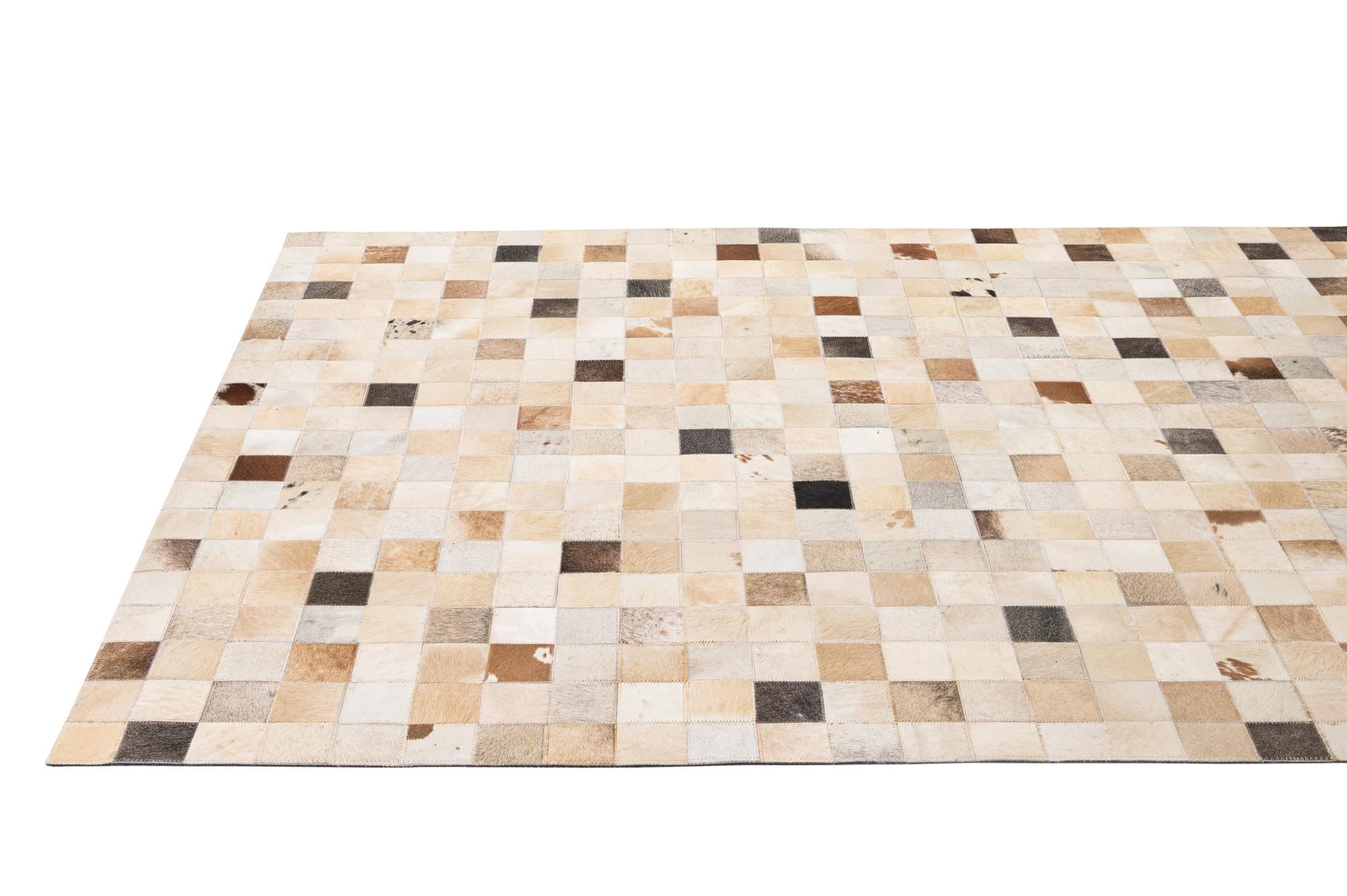 5' 1 x 8' 1 Cowhide - Patchwork Rug