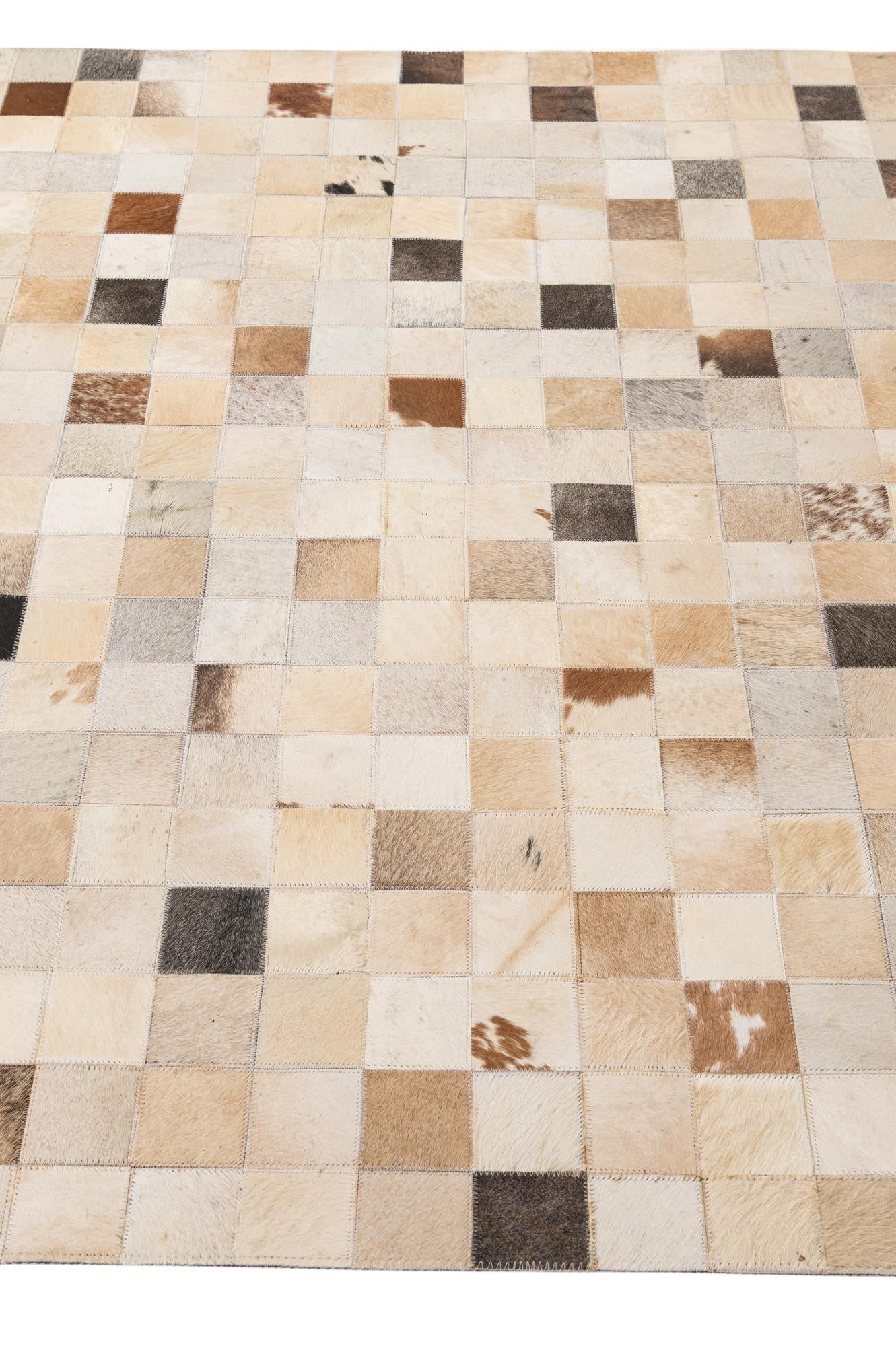 5' 1 x 8' 1 Cowhide - Patchwork Rug