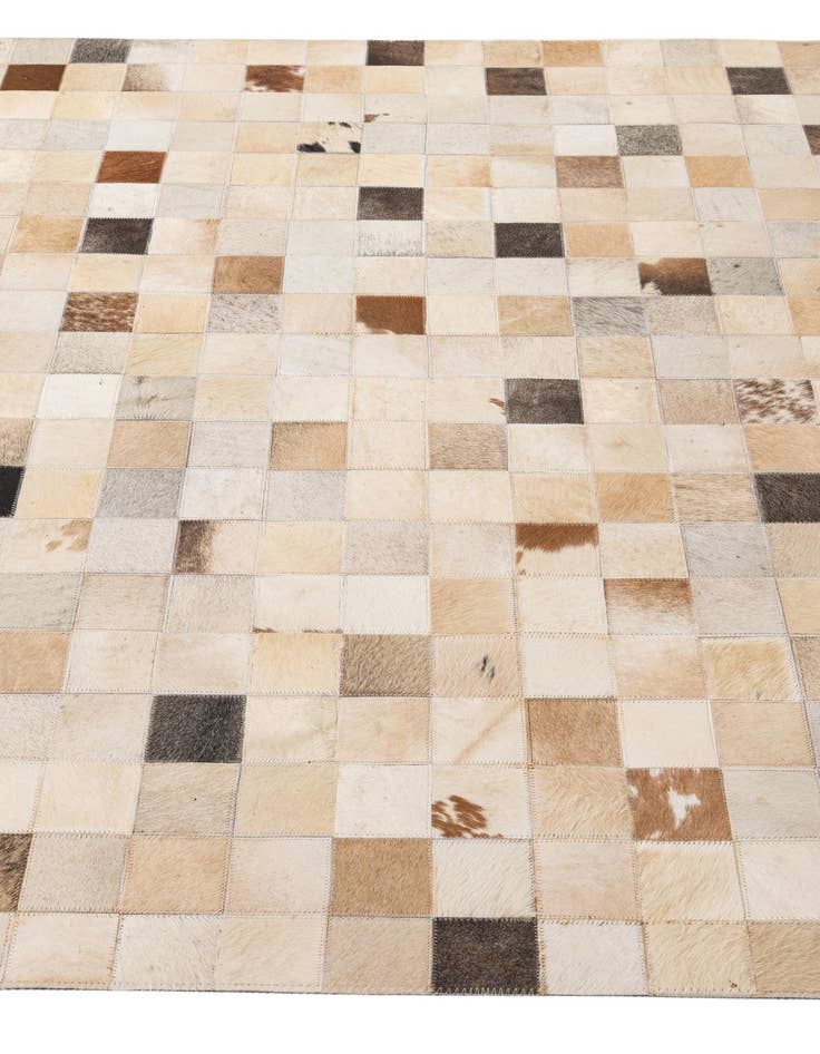Detail image of 5' 1 x 8' 1 Cowhide - Patchwork Rug