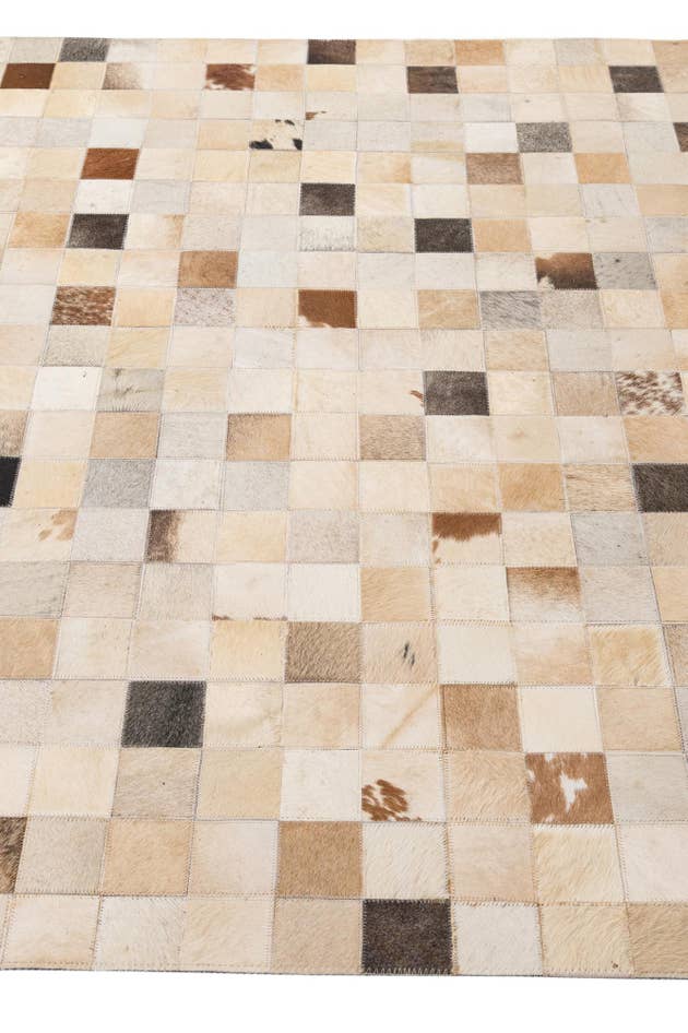 Detail image of 5' 1 x 8' 1 Cowhide - Patchwork Rug