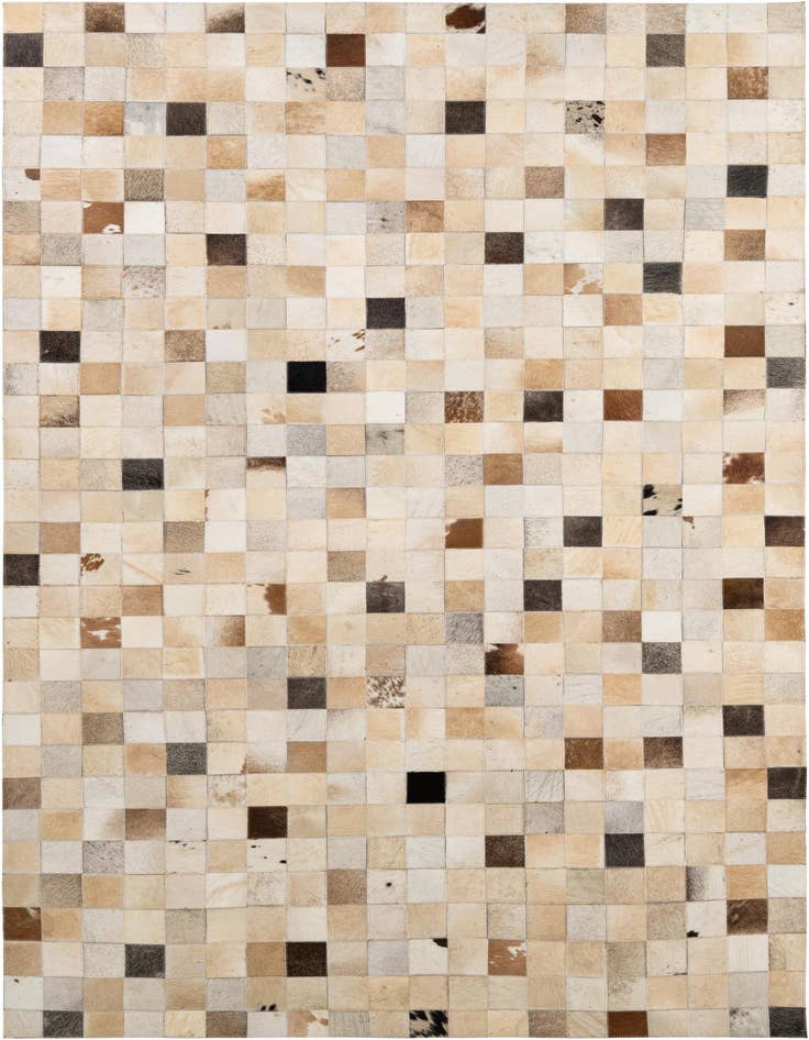 Detail image of 5' 1 x 8' 1 Cowhide - Patchwork Rug