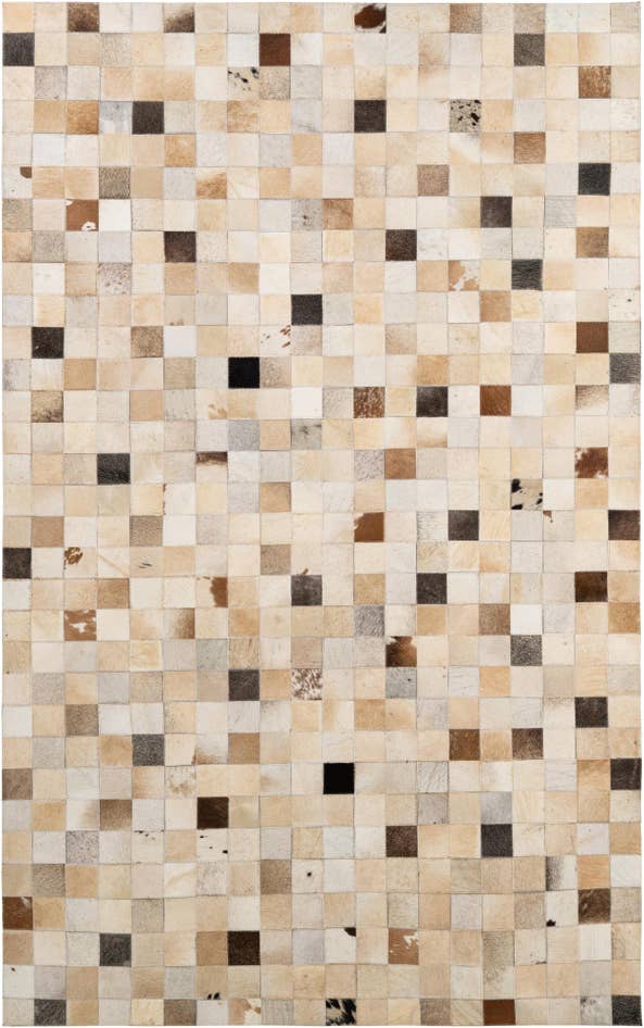 Detail image of 5' 1 x 8' 1 Cowhide - Patchwork Rug