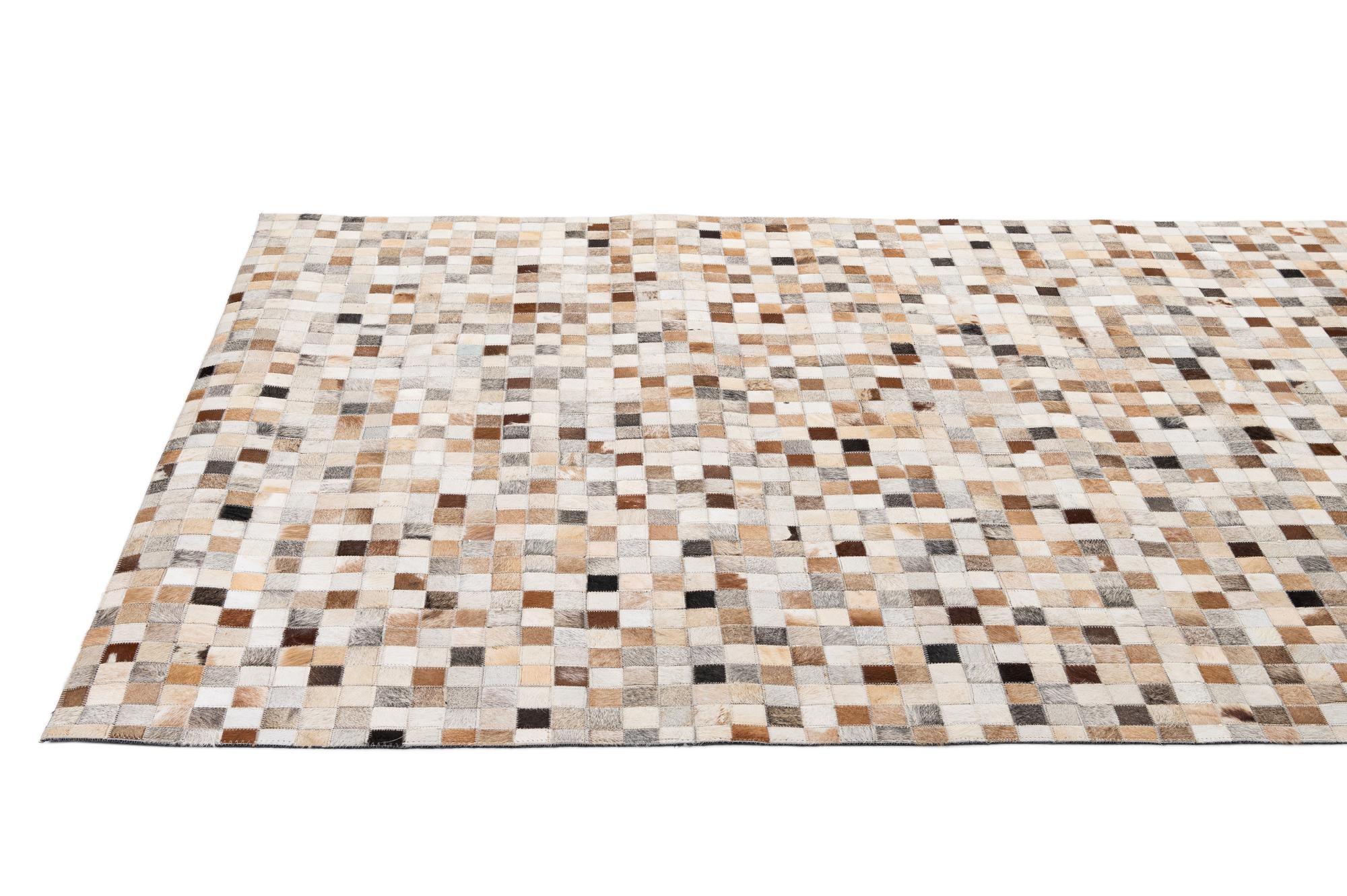 5' 1 x 8' 1 Cowhide - Patchwork Rug