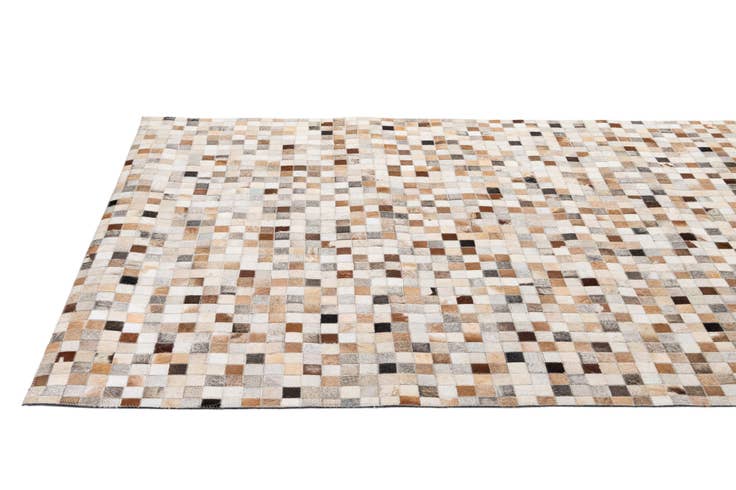 Detail image of 5' 1 x 8' 1 Cowhide - Patchwork Rug